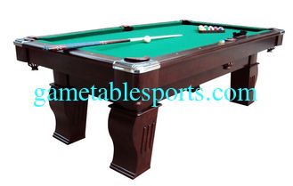 China 96 Inches Classic Pool Table , Modern Billiard Table With Wool Felt Leather Pocket supplier
